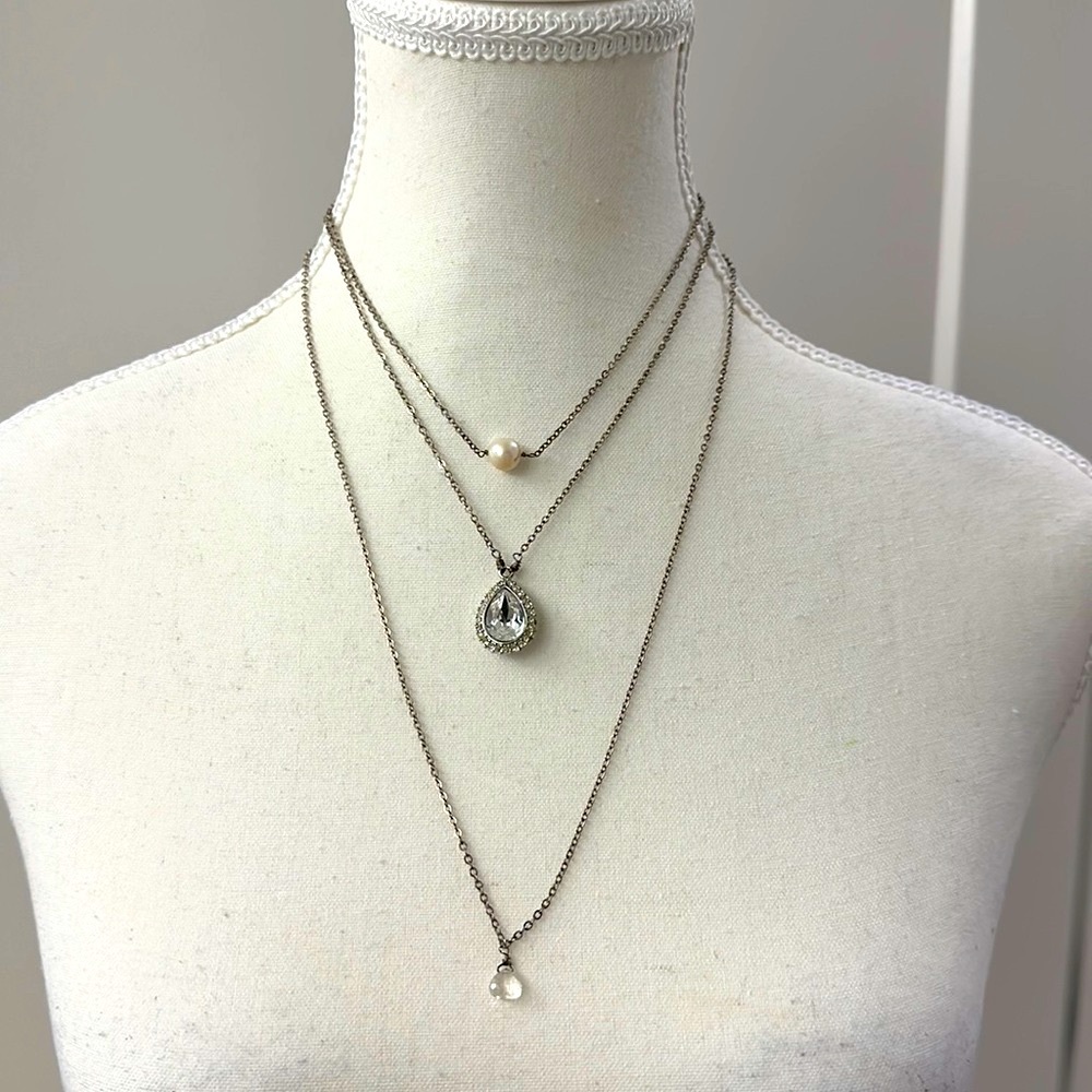 Vintage crystal pendant necklace purchased at Lisa Kline in LA 1 of a kind